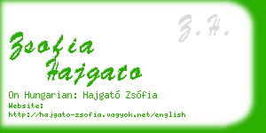 zsofia hajgato business card